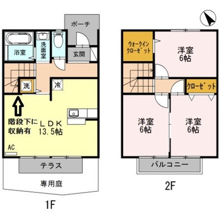 リバーコート北野田の物件間取画像